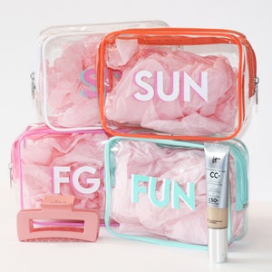 Shadow Monogram Clear Bag, Monogram Gifts, TSA Toiletry Bag Pouch With ...