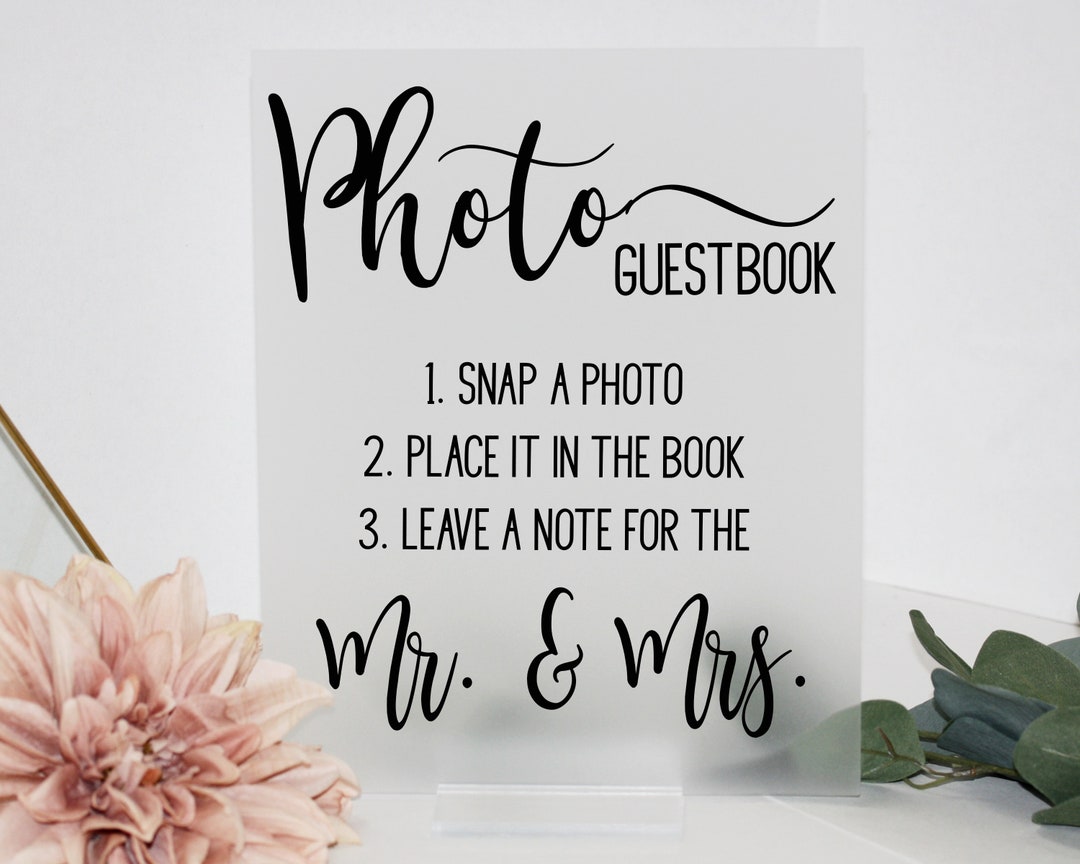 Photo Guestbook Sign, Instant Photo Guestbook Sign, Photo Booth Guest ...