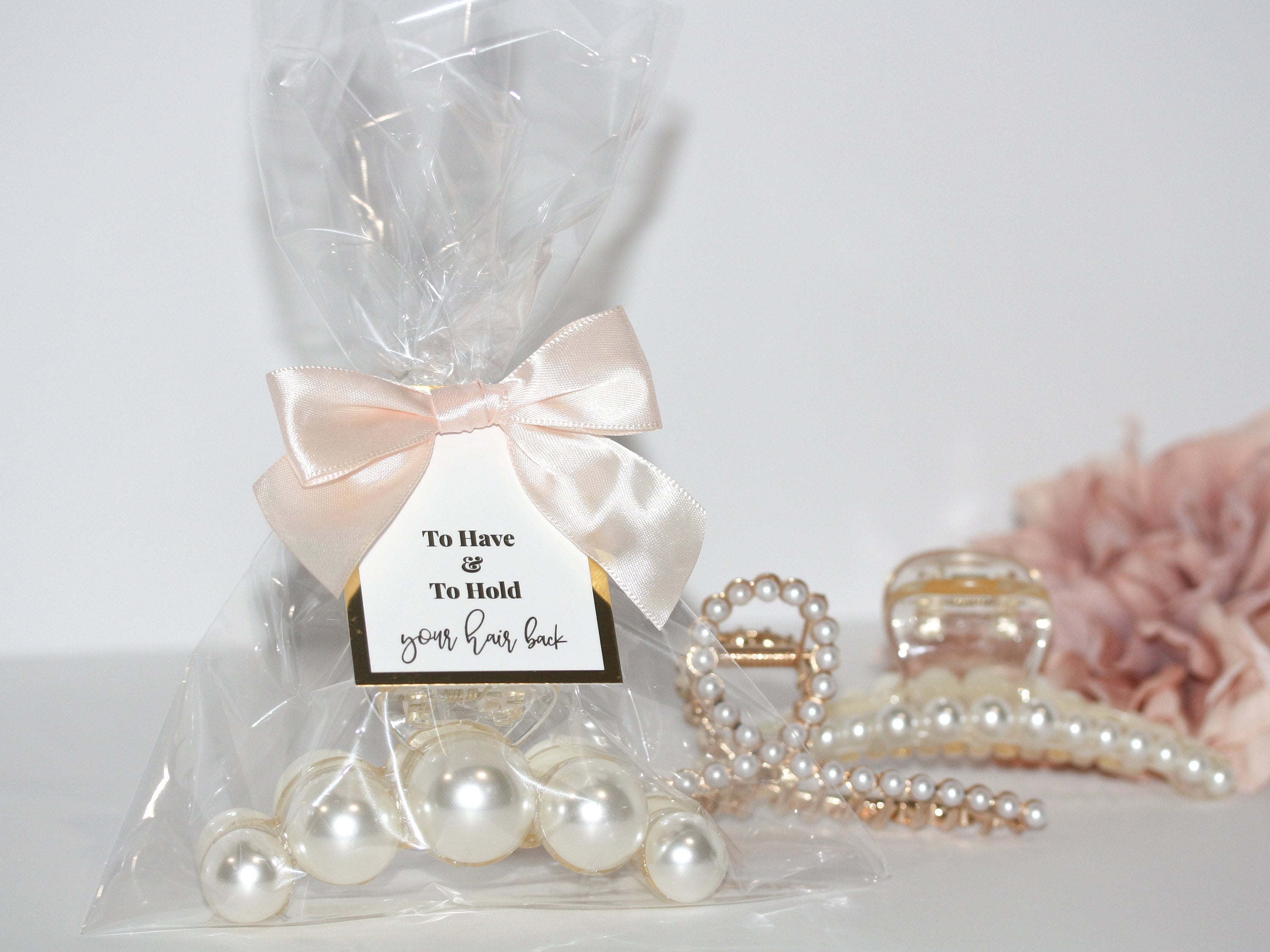 Bridesmaid Gift Set Hair Claw Clips Satin Hair Ties For Wedding Party Amazon.com: Satin Bridesmaid Scrunchies Bachelorette Hair  main image 2