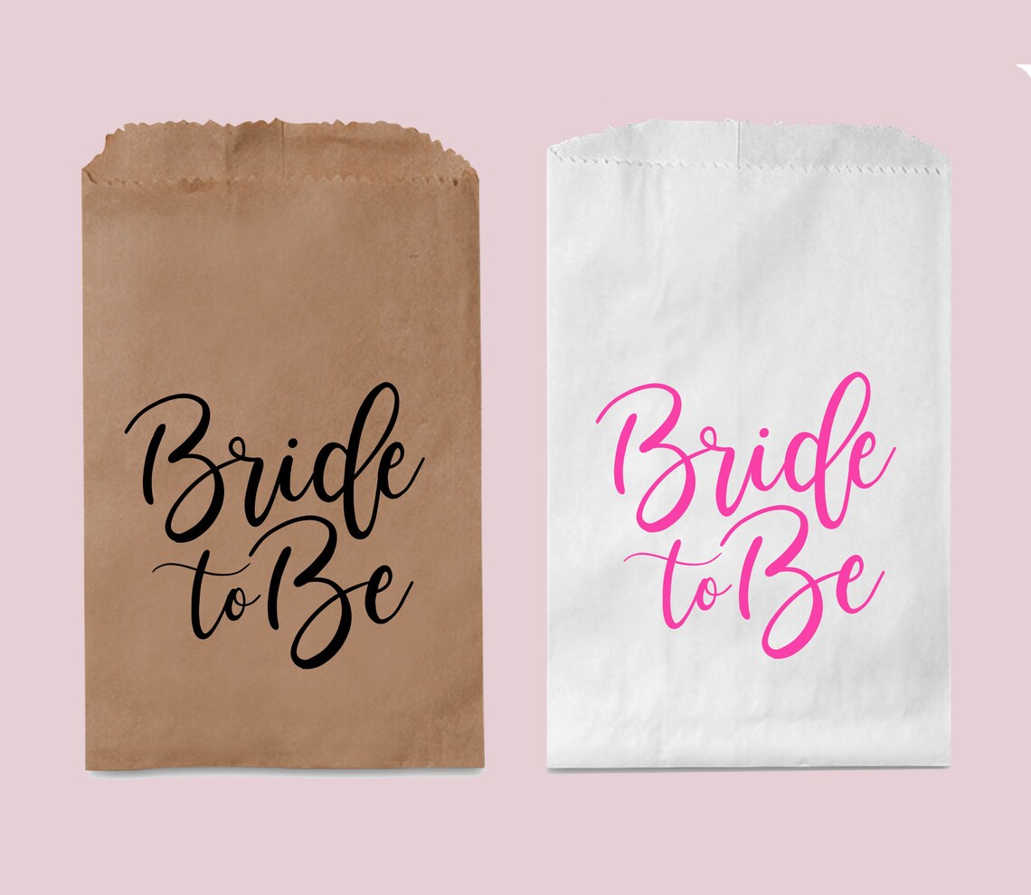 Bridal Shower Favor Bags Bride to Be Treat Bags Candy Buffet Etsy