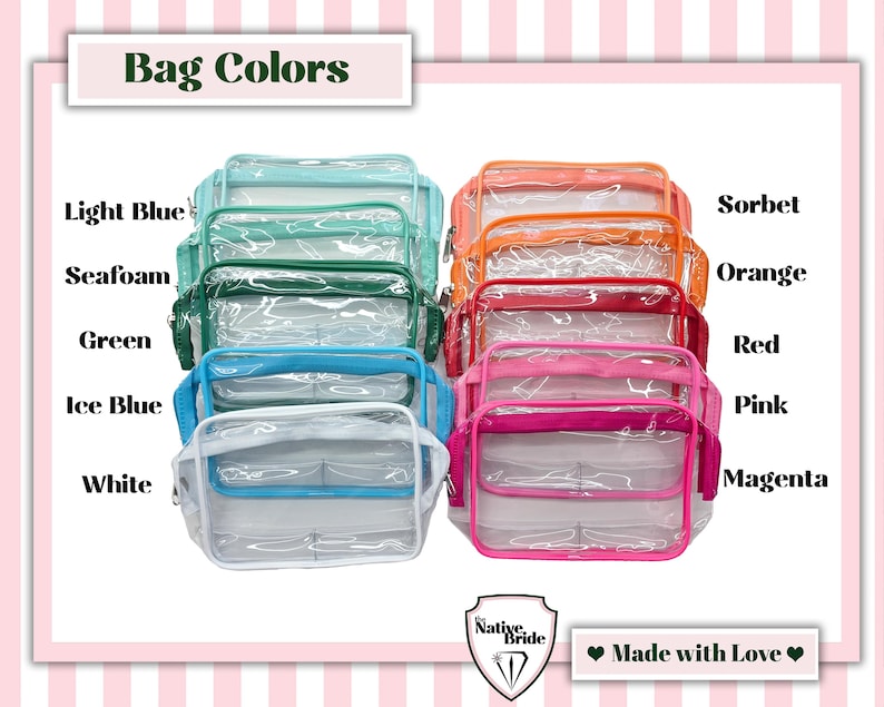 Shadow Monogram Clear Bag, Monogram Gifts, TSA Toiletry Bag Pouch with zipper, Beach Bridesmaid Gifts Vacation Gift Set of 5 6+ get Discount image 3