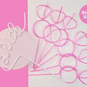 XL Bride + Babe + Diamond Bachelorette Party Straws, White, Pink Hen Party Straw, Bride To Be Drink Straw, Party Decoration, Gift for bride