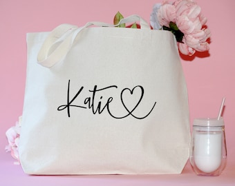 Bridesmaid Tote bags, Personalized weekender overnight bag, Set of 5, 6, 7, 8, + Get Bulk Discount
