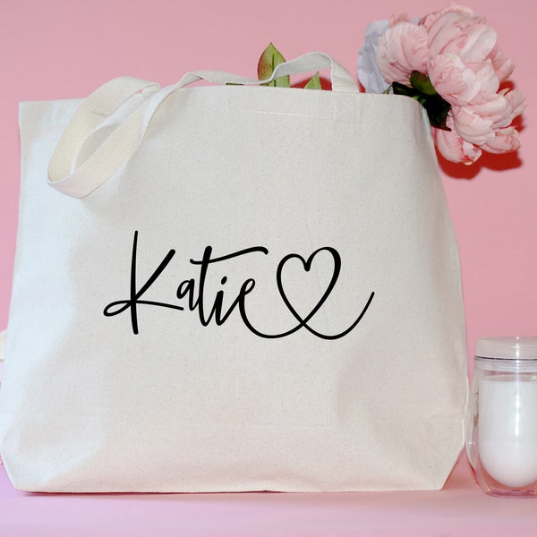 Bridesmaid Tote bags, Personalized weekender overnight bag, Set of 5, 6, 7, 8, + Get Bulk Discount