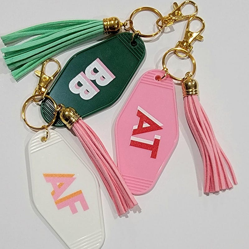 Monogrammed M Keychain - Etsy