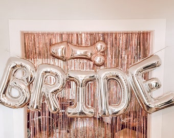 BRIDE Jumbo Foil Letter Balloon Banner Party Decorations DIY Engagement Party Wedding Decorations Bachelorette party bridal shower banner