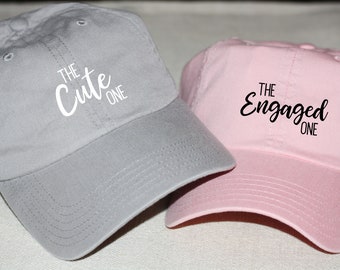 Bachelorette Party hats, garment washed, unstructured, cotton, Dad Hat, Bridal party favors, personalized, bridesmaid Gifts - DH37HTV