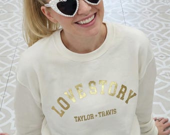 Personalized Love story Crew Neck Pull Over