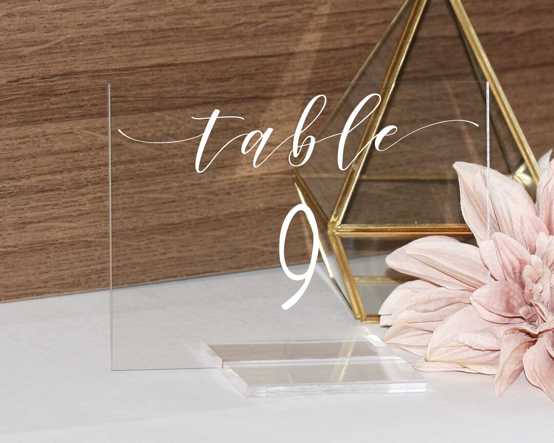 Custom Acrylic Table Numbers, Table Numbers With Stand, Table Numbers ...