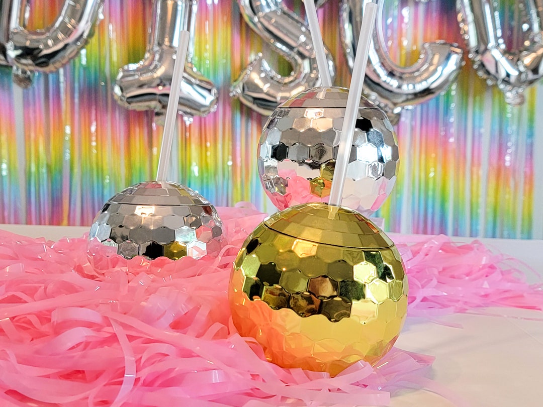 Disco Ball Cups, Metallic Last Disco Bachelorette Party Favors, Disco