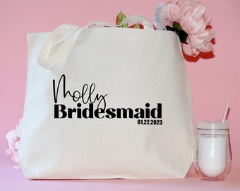 Bridesmaid Tote bags, Personalized weekender overnight bag, Set of 5, 6, 7, 8, + Get Bulk Discount