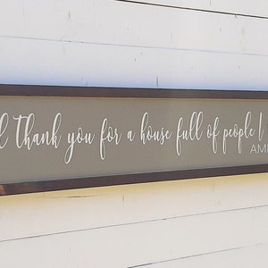 And Thank You for a House Full of People I Love / Wood Sign / Inspirational Wall Art / Above the Door Word Art / Christian Art / Wooden Sign