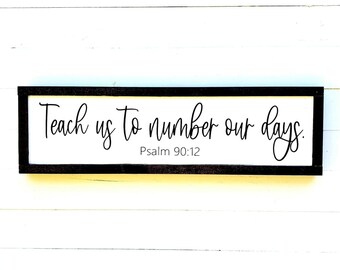Handmade Framed Christian Sign: Psalm Bible Verse Wall Decor