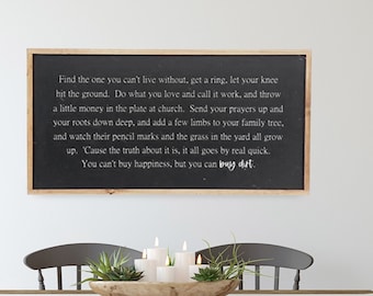 Buy Dirt Sign: Handmade Wood Framed Wall Art