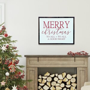 Christmas Sign /Holiday Wall Decor /Merry Christmas to All  / Christmas Wall Art / Christmas Wood Sign / And to All a Good Night Sign