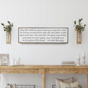May the Road Rise to Meet You Wood Sign / Irish Blessing Wooden Sign / Wedding Gift / Farmhouse Style / Anniversary Gift