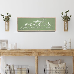 Gather Here / Inspirational Wall Decor / Signs for home / Home sign / Kitchen wall art / Motivational Signs / Home Decor / Dining Room Sign