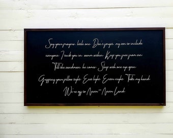 Metallica 'Enter Sandman' Lyrics Sign: Classic Rock Wall Art