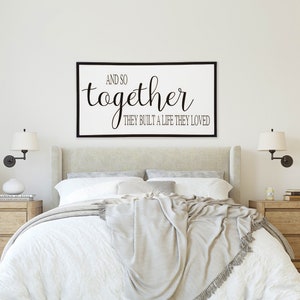 Handmade Framed Wood Sign: Inspirational Bedroom Wall Art