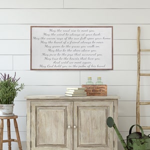 Irish Blessing Wood Sign: May the Road Rise to Meet You