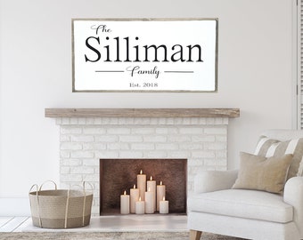 Personalized Family Name Wood Sign - Established Date