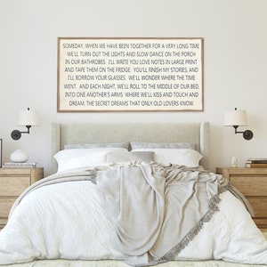 Bedroom Wall Art / Master Bedroom Sign / Over the Bed Sign / Large Inspirational Love Sign / Gift for Anniversary / Home Sign