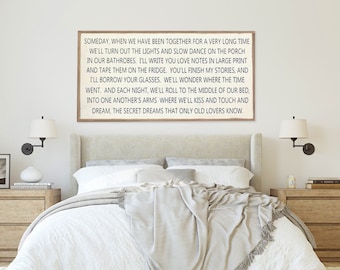 Bedroom Wall Art / Master Bedroom Sign / Over the Bed Sign / Large Inspirational Love Sign / Gift for Anniversary / Home Sign