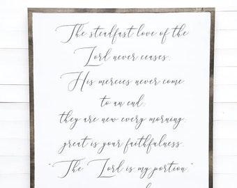 The Steadfast Love Christian Sign: Scripture Wall Decor
