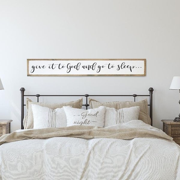 Give It to God and Go to Sleep Sign - Etsy