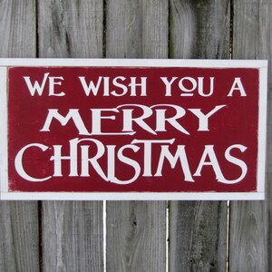 Christmas Sign / Holiday wall decor / Christmas wall art / Farmhouse Christmas sign / We wish you a Merry Christmas Wall Decor