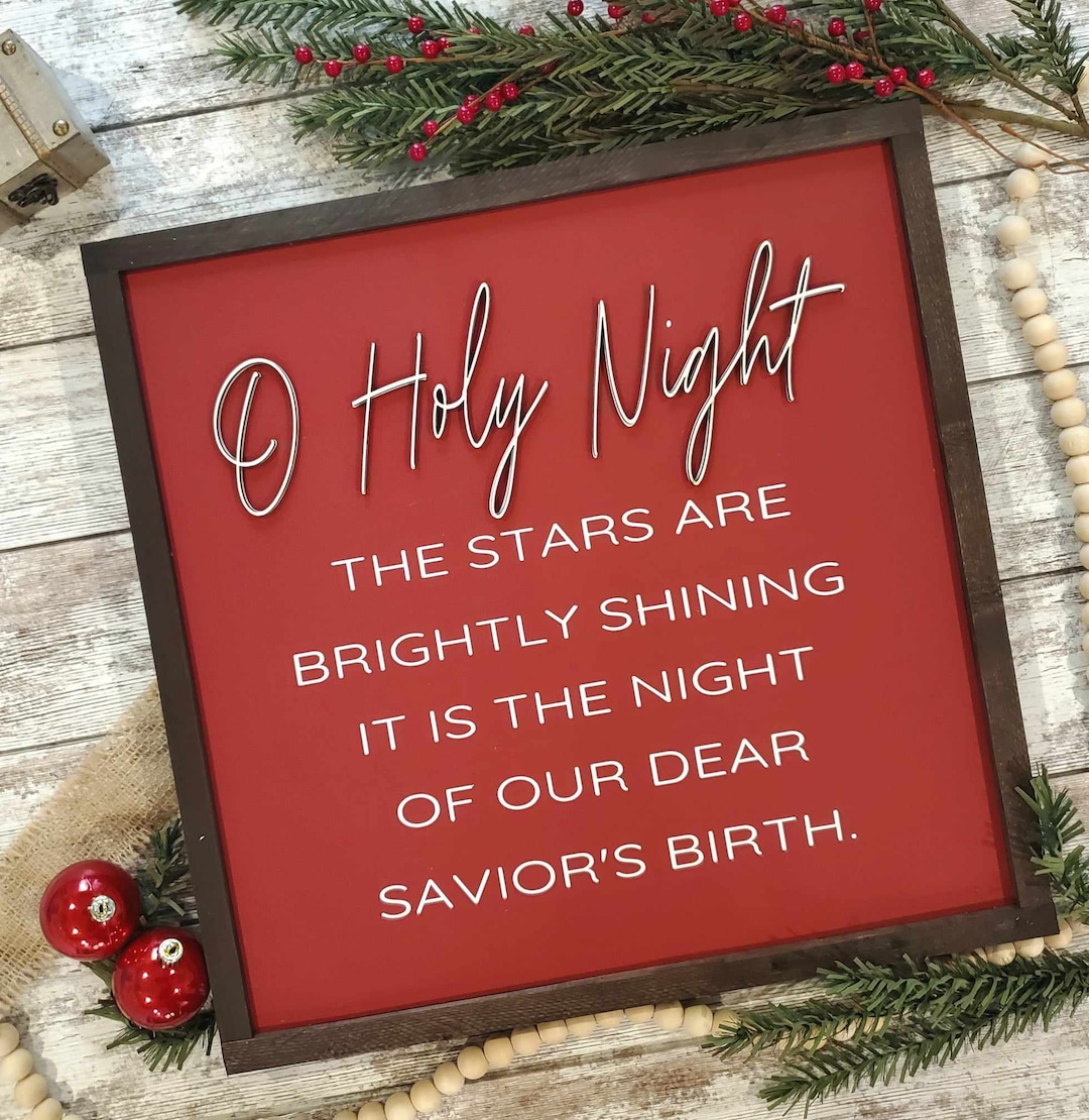 O Holy Night / 3D Christmas Sign / Christian Wall Art / Raised Letter