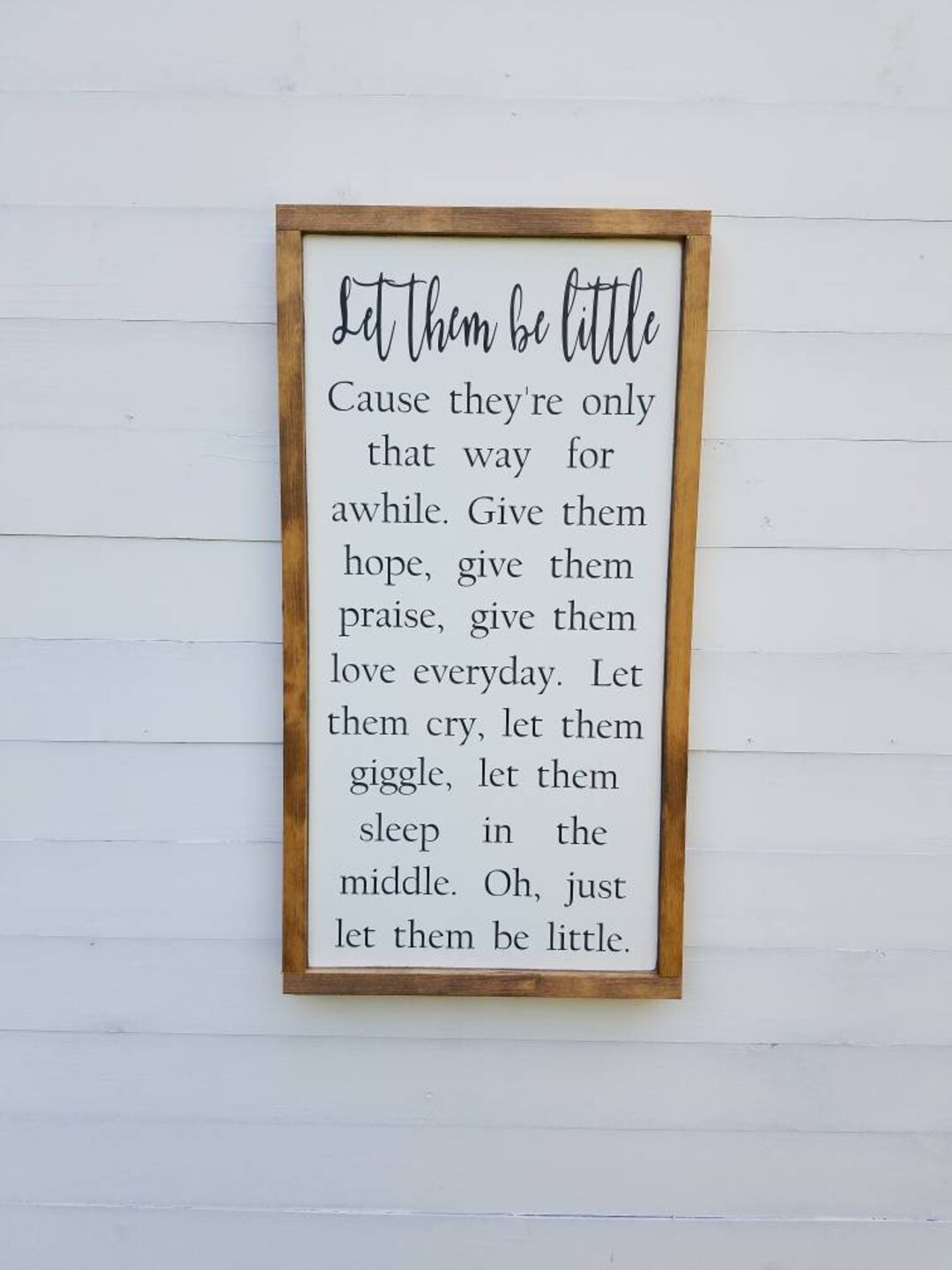 Let Them Be Little Wooden Sign / Inspiration Wood Sign / Nursery Sign ...