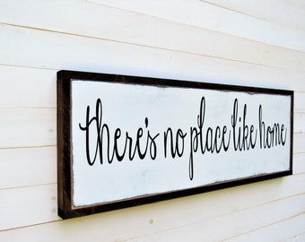 Inspirational &#39;There&#39;s No Place Like Home&#39; Wall Sign - Entryway and Living Room Decor - Whimsical Home Art - Wizard of Oz Sign