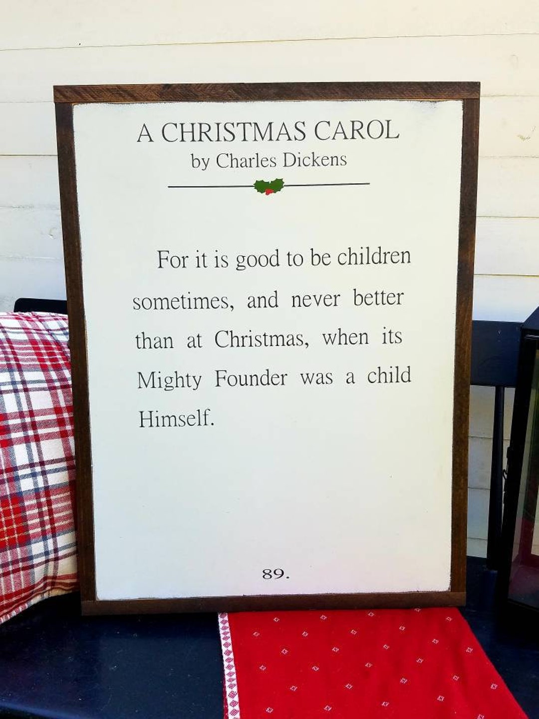 A Christmas Carol/ Charles Dickens / Wood Christmas Sign / Wooden ...