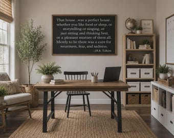 Tolkien Quote Wood Sign: Inspirational Home Decor Art