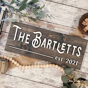 Established Family Name Sign / Wooden Wedding Gift / Last Name 3D Pallet Sign / Personalized Gift / Custom Anniversary Gift