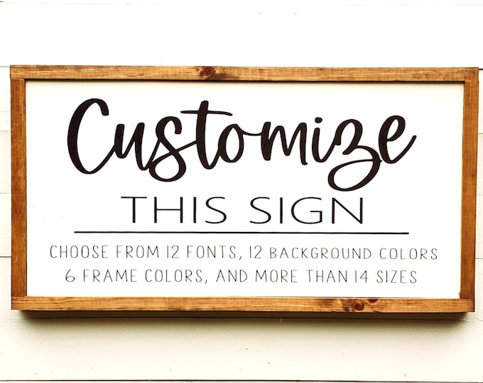 Custom Sign / Personalized Sign / Custom Wall Art / Customizable Wall Decor / Personalized Wall Art / Personalized Wall Decor