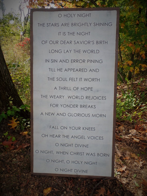 O Holy Night Wood Sign Large Christmas Signs Large Etsy