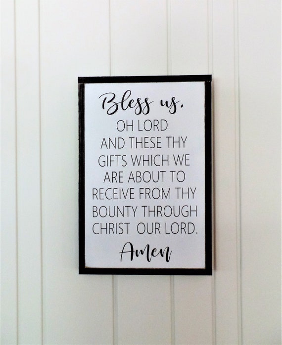 Bless Us Oh Lord and These Thy Gifts / Wood Sign / Prayer | Etsy
