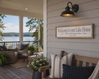 Personalized Lake House Sign: Welcome Home Decor