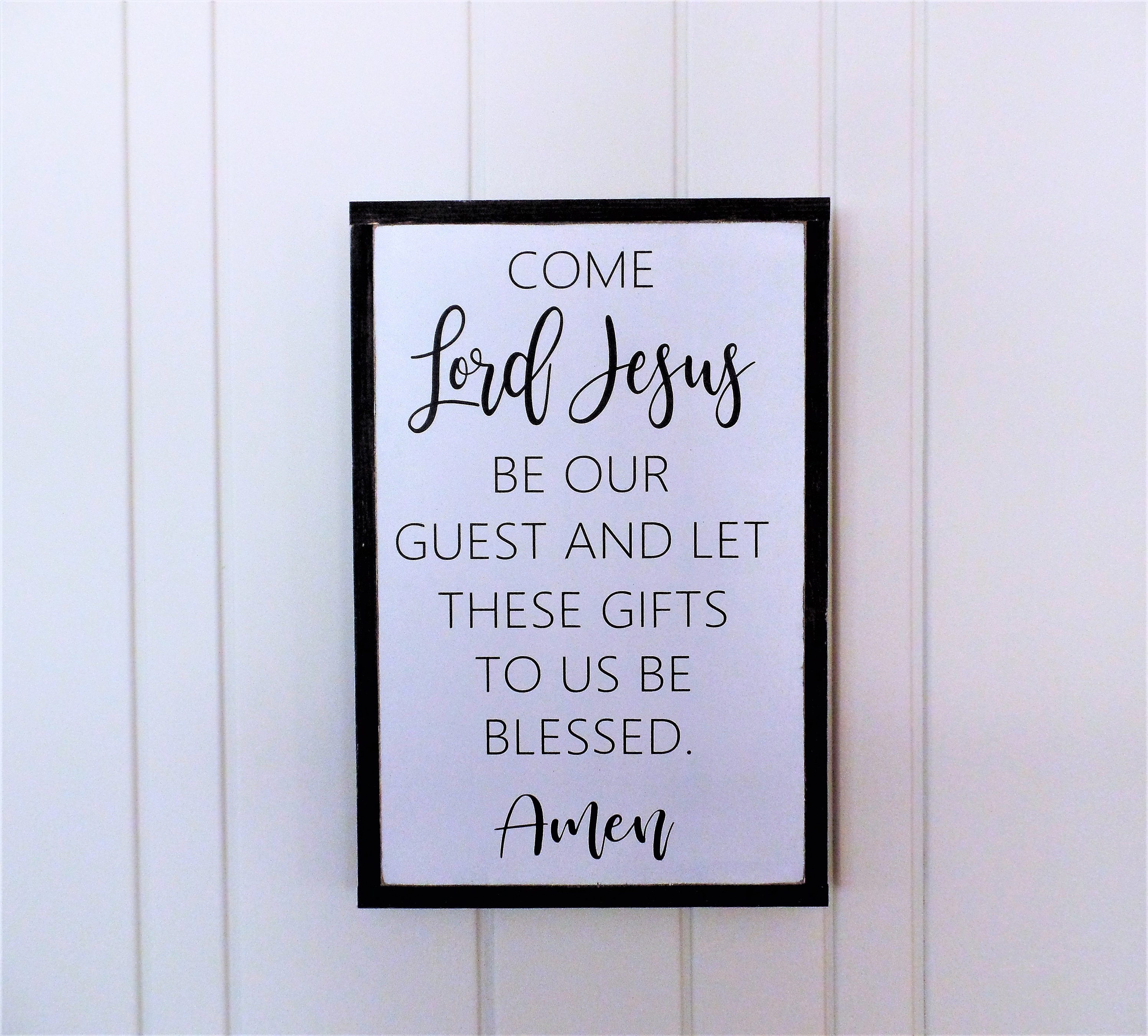 Come Lord Jesus Be Our Guest Wood Sign/ Prayer / Wooden Sign | Etsy