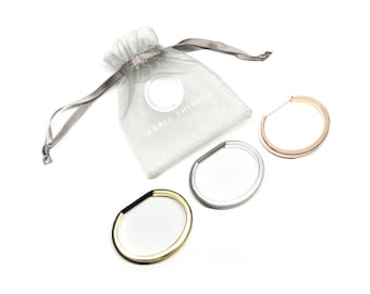 Stocking Stuffer | Hair Tie Bracelet Holder Metallic Finish, Single Bracelet