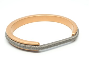 Hair Tie Bracelet, Hair Tie Bangle, Hair Tie Bracelet Holder - Athleisure Rose Gold