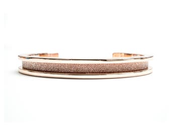 Hair Tie Bracelet, Hair Tie Bracelet Holder - Glitz Design Rose Gold