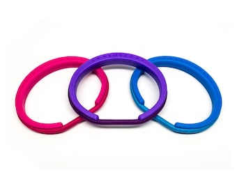 Teens Hair Tie Bracelet Holder, Pink Purple Blue, Patented