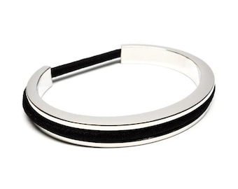Hair Tie Bracelet, Hair Tie Bracelet Holder - Classic Design® Silver