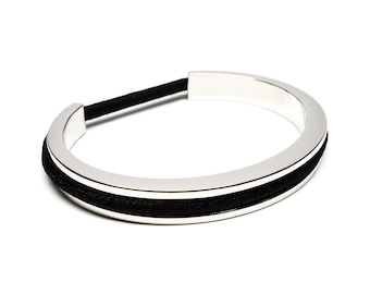 Hair Tie Bracelet, Hair Tie Bracelet Holder - Classic Design® Silver