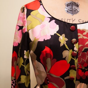 Vintage 1960s Saks Fifth Avenue Floral Dress // Size 4 6 image 5