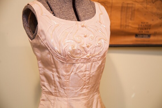 Vintage 40s / 50s Carole King Pink Taffeta Party … - image 2