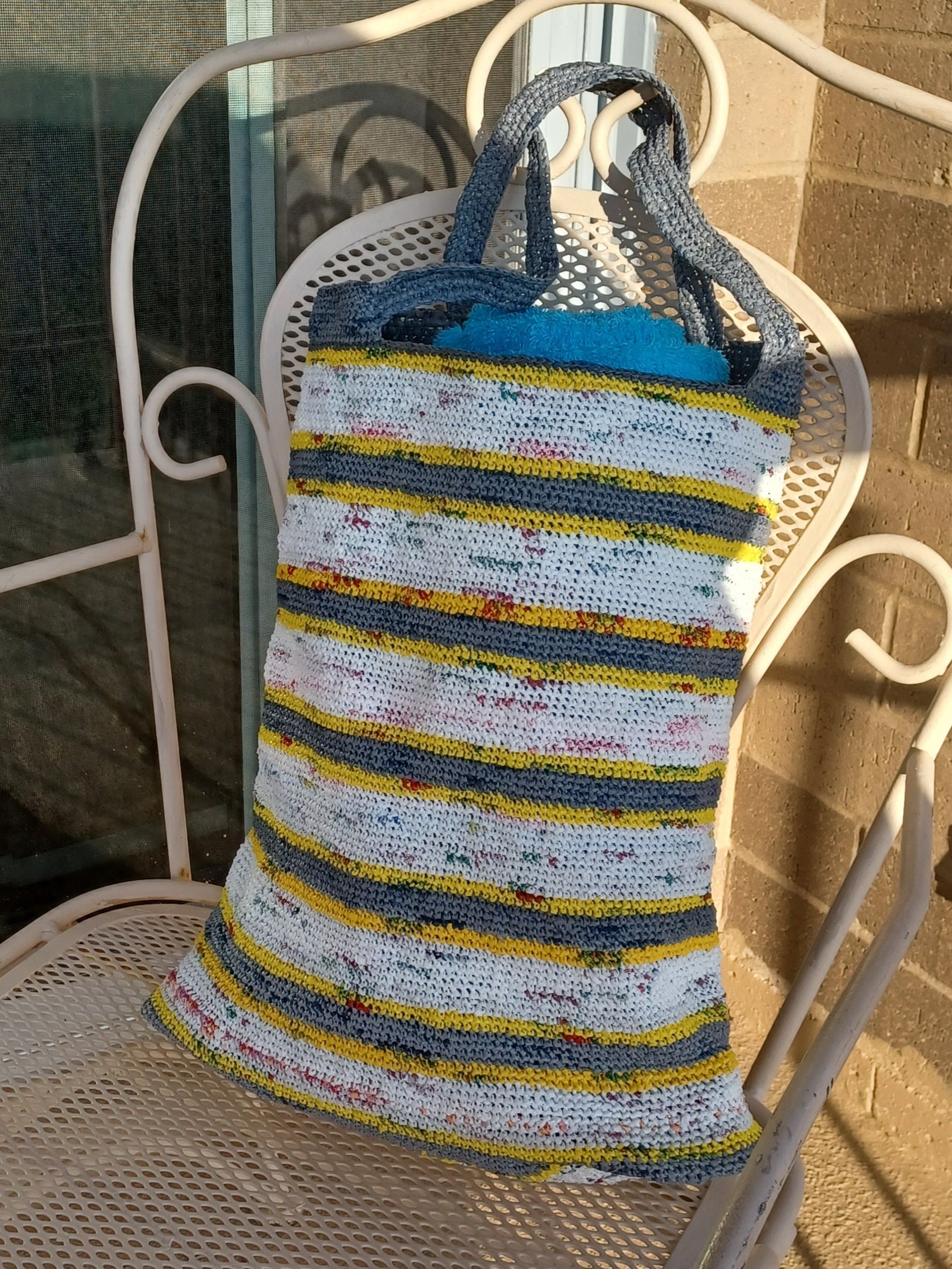 How to Make a Crochet Tote Bag Out of Plastic Grocery Bags - Brightly